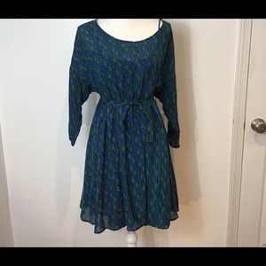 ISSA LONDON SILK WAIST TIE DRESS SZ 6